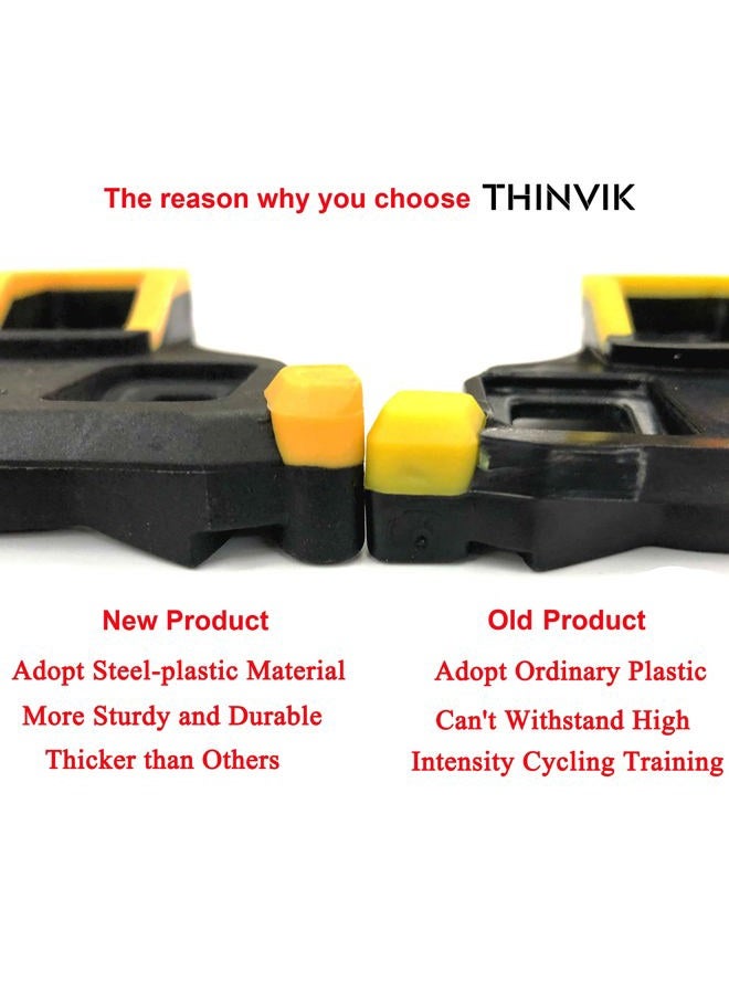 Thinvik Bike Cleats for Shimano SPD-SL System Pedals Compatible with SH11 Road Bicycle Replacement Cleats & Indoor Cycling for Three-Hole Cycling Shoes Men Women (6 Degree Float) - Image 4