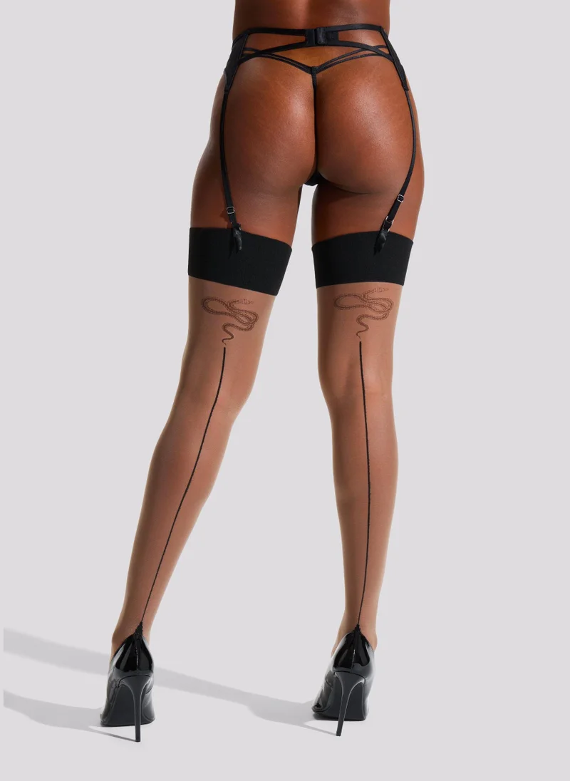 آن سمرز Ann Summers Plain Top Snake Print Stockings