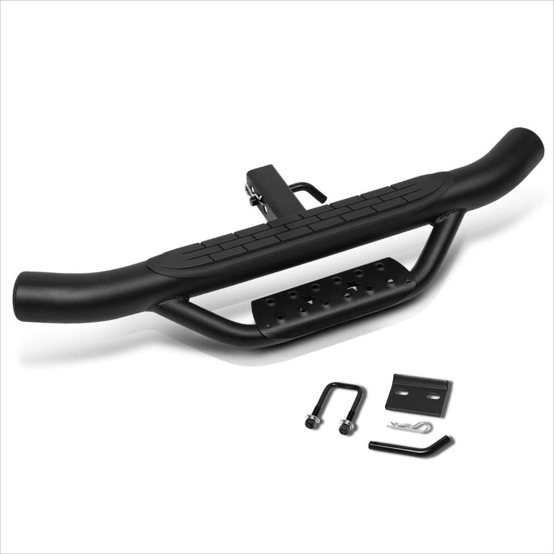 PM Performotor Universal 36" Wide X 4" OD Black Steel Trailer Towing Drop Hitch Step Bar Rear Bumper Guard Fits 2 Inch Receiver - Image 1