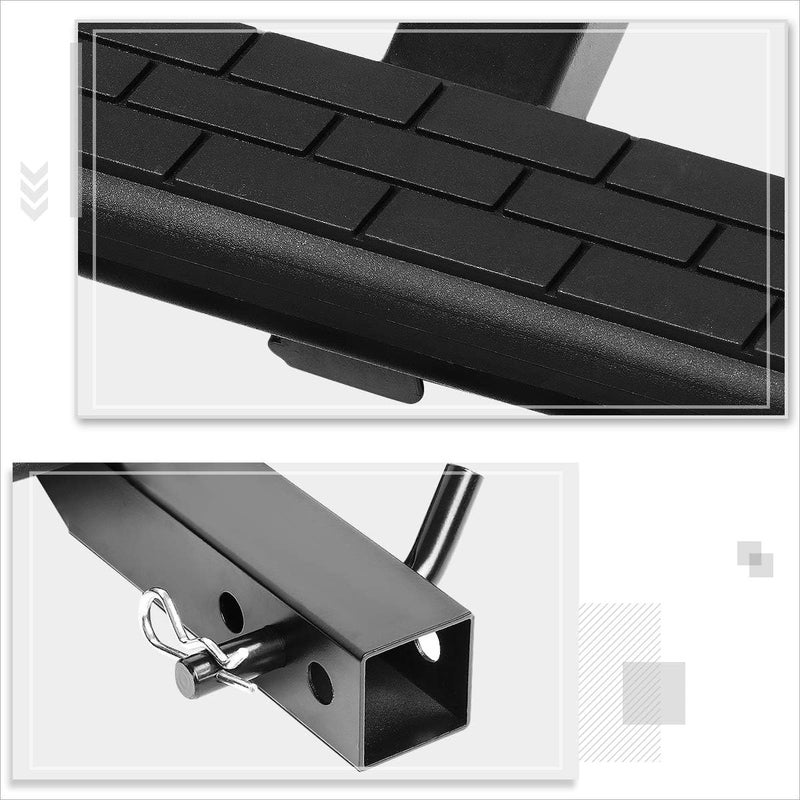 PM Performotor Universal 36" Wide X 4" OD Black Steel Trailer Towing Drop Hitch Step Bar Rear Bumper Guard Fits 2 Inch Receiver - Image 5