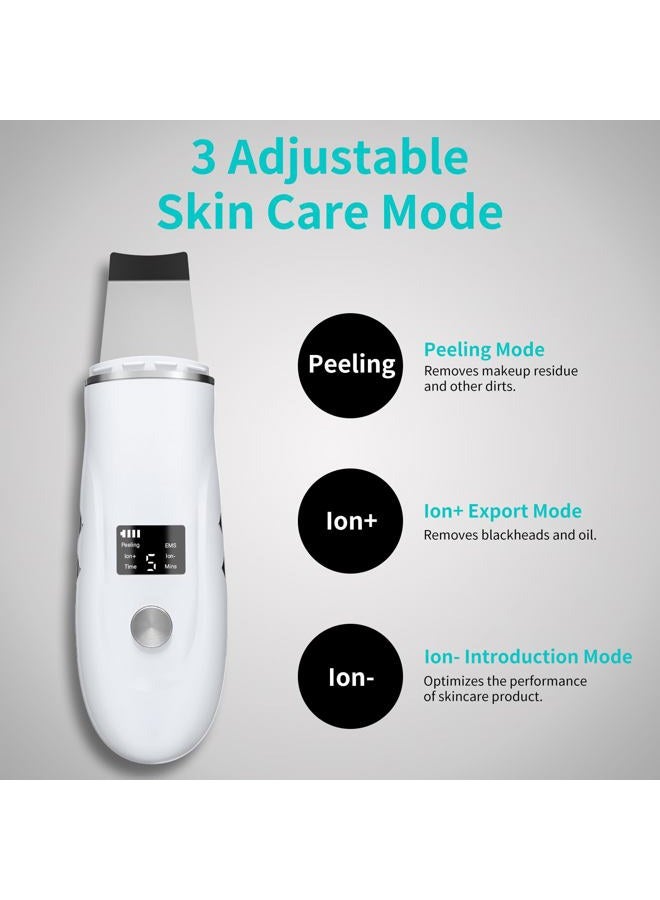 QYCSL Skin Scrubber Face Spatula - 4-in-1 Deep Cleansing Tool for Pore Extraction, Fast Charging Dock Blackhead Remover Face Spatula for Facial Skincare Women Gift (White) - Image 5