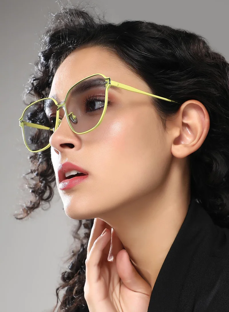 صوص هاوت نظارة شمسية بإطار كبير كامل الحواف مع حماية من الأشعة الشمسية للنساء