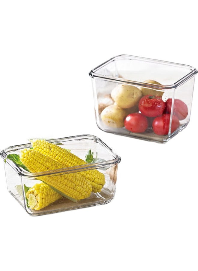 Glasslock Imported Tempered Glass Portable Large Capacity Refrigerator Storage Container With Handle, Sealed Moisture-Proof 2500Ml - Image 3