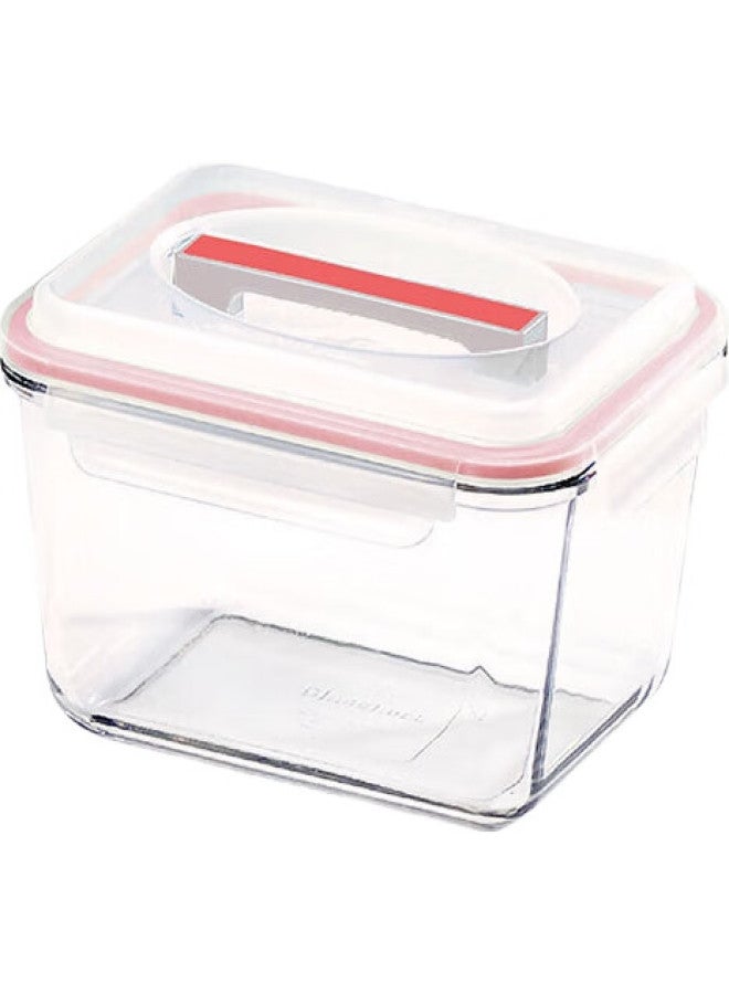 Glasslock Imported Tempered Glass Portable Large Capacity Refrigerator Storage Container With Handle, Sealed Moisture-Proof 2500Ml - Image 2