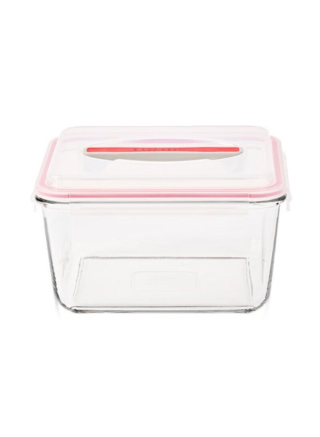 Glasslock Imported Tempered Glass Portable Large Capacity Refrigerator Storage Container With Handle, Sealed Moisture-proof 2500ml - Image 5