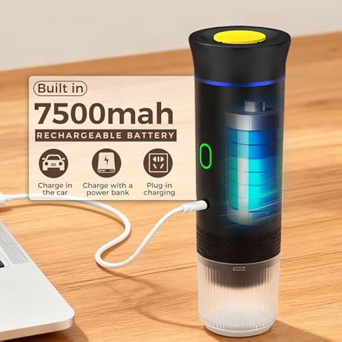 Unity 3In1 Portable Coffee Machine Wireless Electric Coffee Maker For Small Capsules Large Capsules Ground Coffee Self Heating For Home Office Car Rv Camping Hiking Travel - Image 5