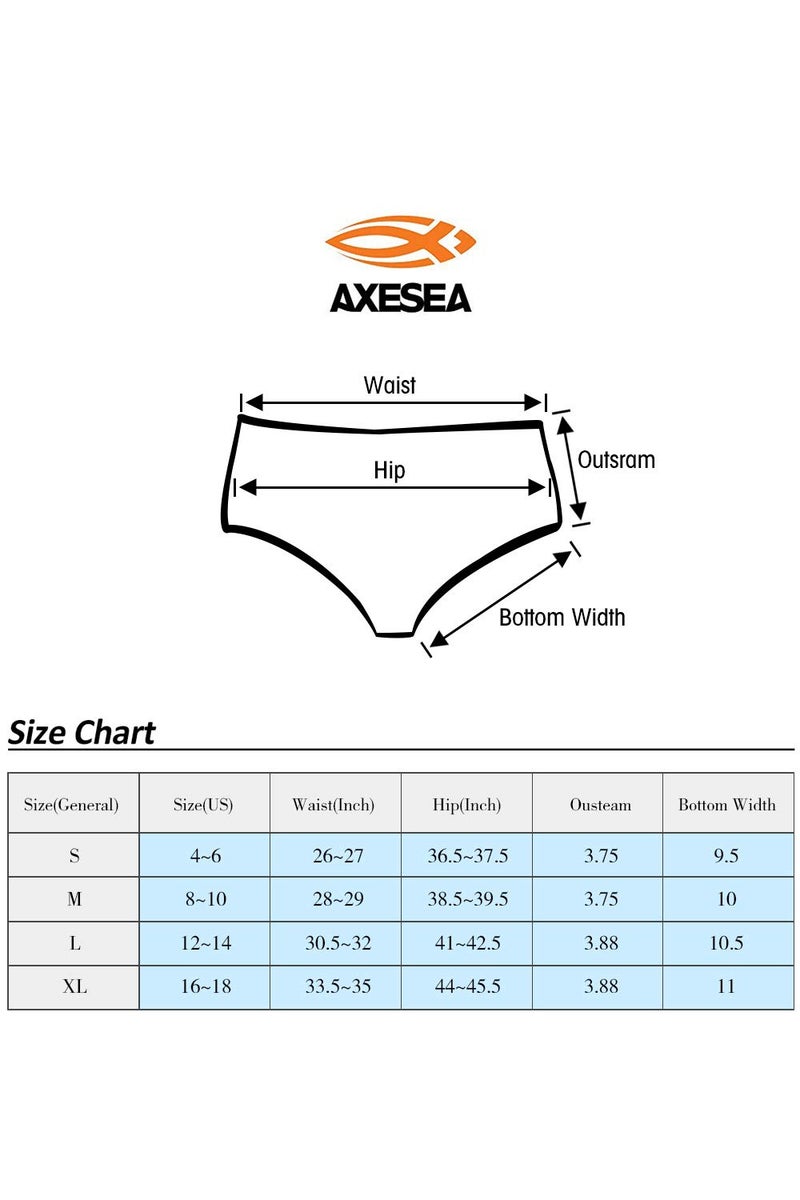 AXESEA بكيني نسائي من AXESEA بخصر عالي، أسود، مقاس L، تغطية عادية - Image 5