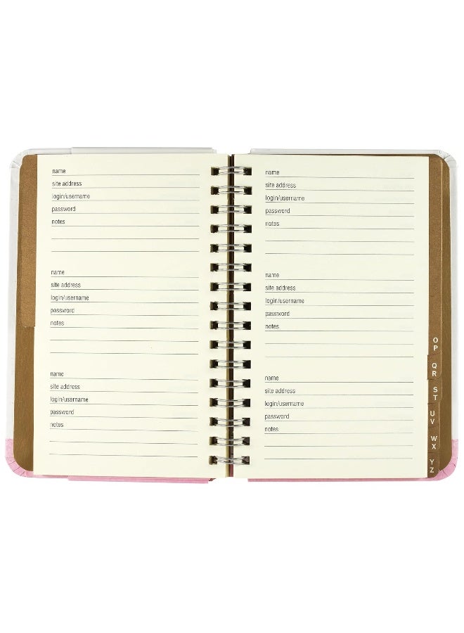 Tree of Hearts Internet Address & Password Logbook (removable cover band for security) - Image 3