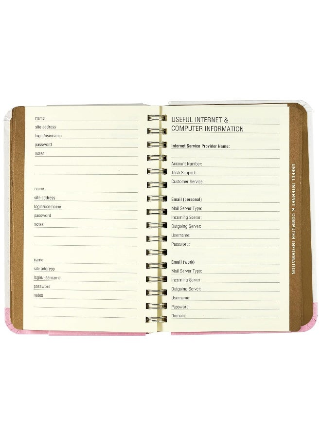 Tree of Hearts Internet Address & Password Logbook (removable cover band for security) - Image 5