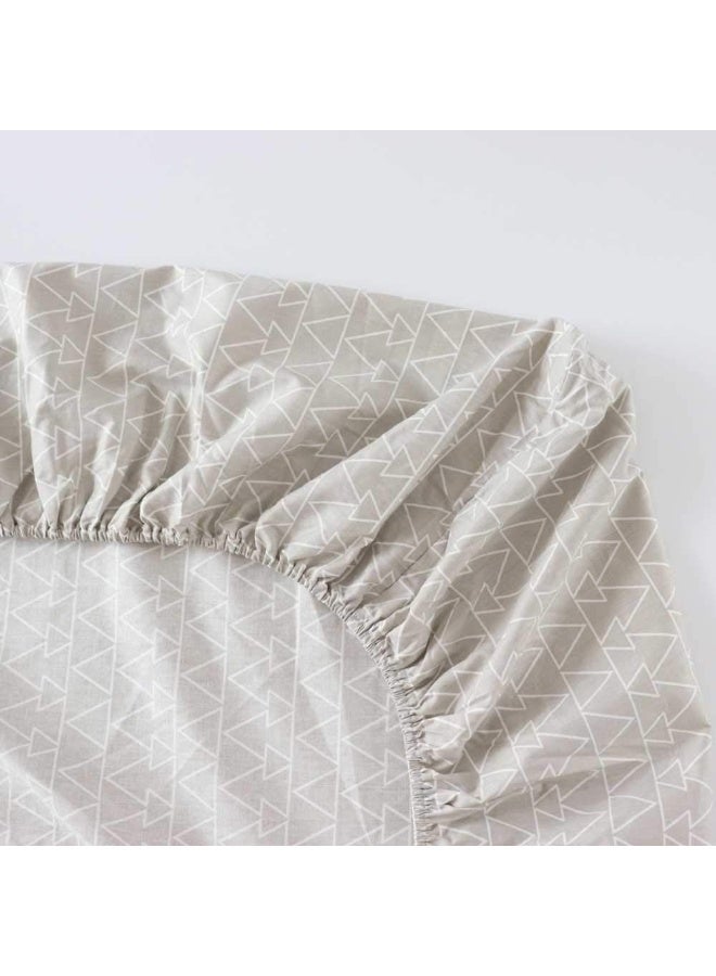 Emenpy 100% Cotton Crib Bedding Set for Infant Boys Girls, 3 Pcs Baby Bed Linen Include Duvet Cover, Fitted Sheet, Pillowcase, Nursery Decoration, No Filler (Khaki) - Image 4