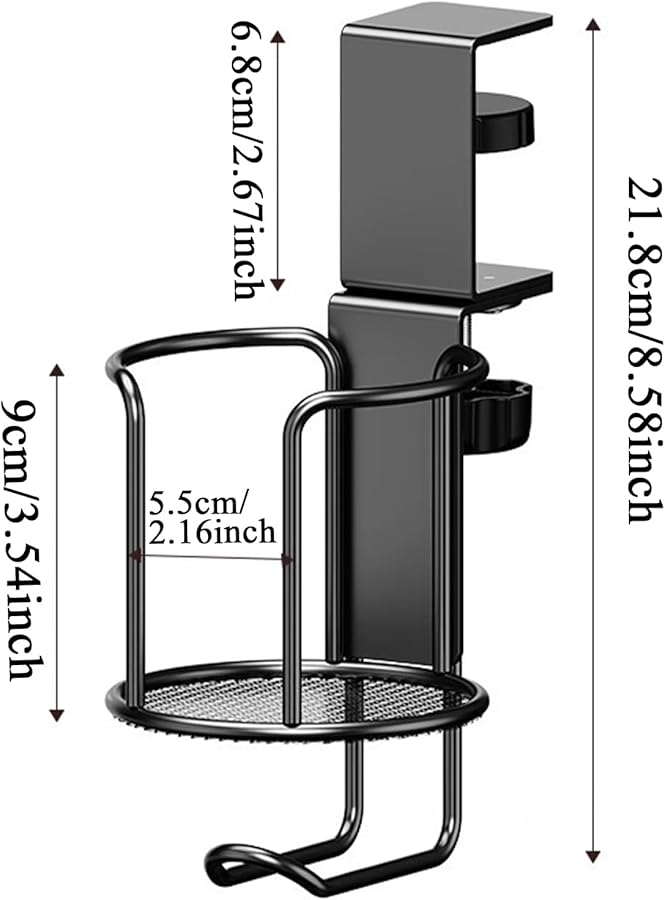Adjustable Clip On Desk Cup Holder Non Slip Drink Organizer For Work School Dorm - Image 3