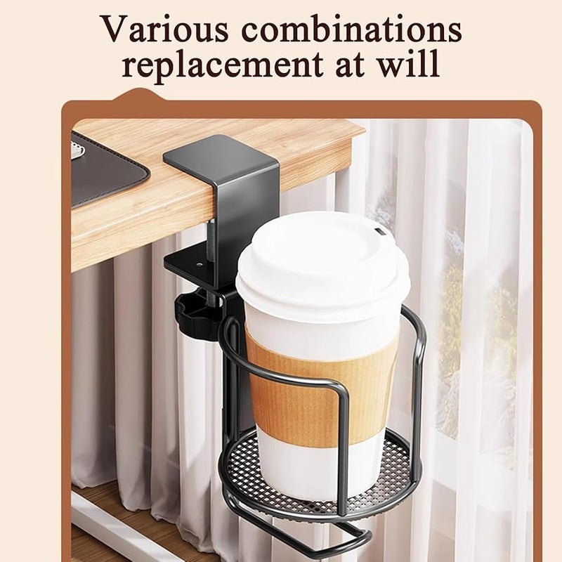 Adjustable Clip On Desk Cup Holder Non Slip Drink Organizer For Work School Dorm - Image 5
