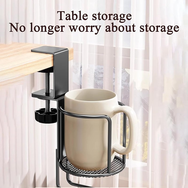 Adjustable Clip On Desk Cup Holder Non Slip Drink Organizer For Work School Dorm - Image 4
