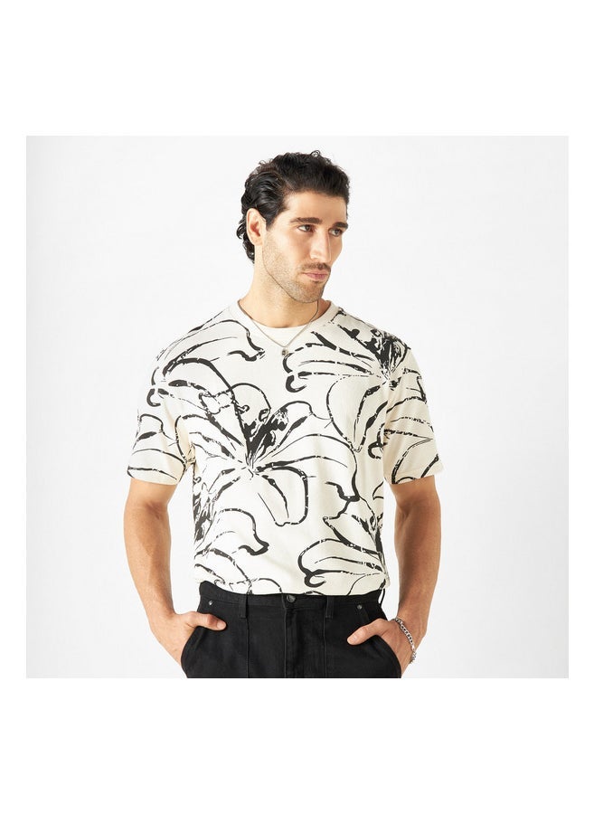 Iconic Printed Crew Neck T-Shirt  - Image 1