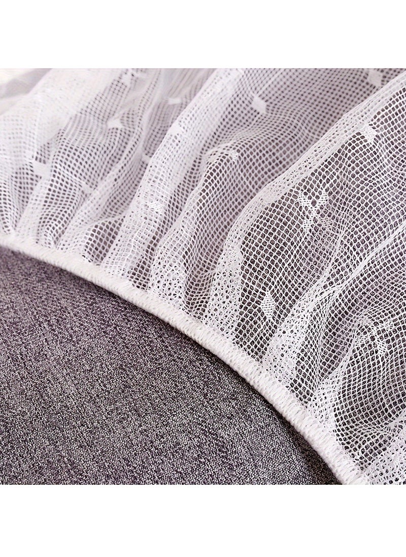 Generic - 1pc Stroller Mosquito Net, Stroller Net, Portable Printed Stroller Net Cover, Perfect Anti-Insect Net for Strollers, Cradles, Mini Cribs, Cradles and Playpens (White) - Image 1