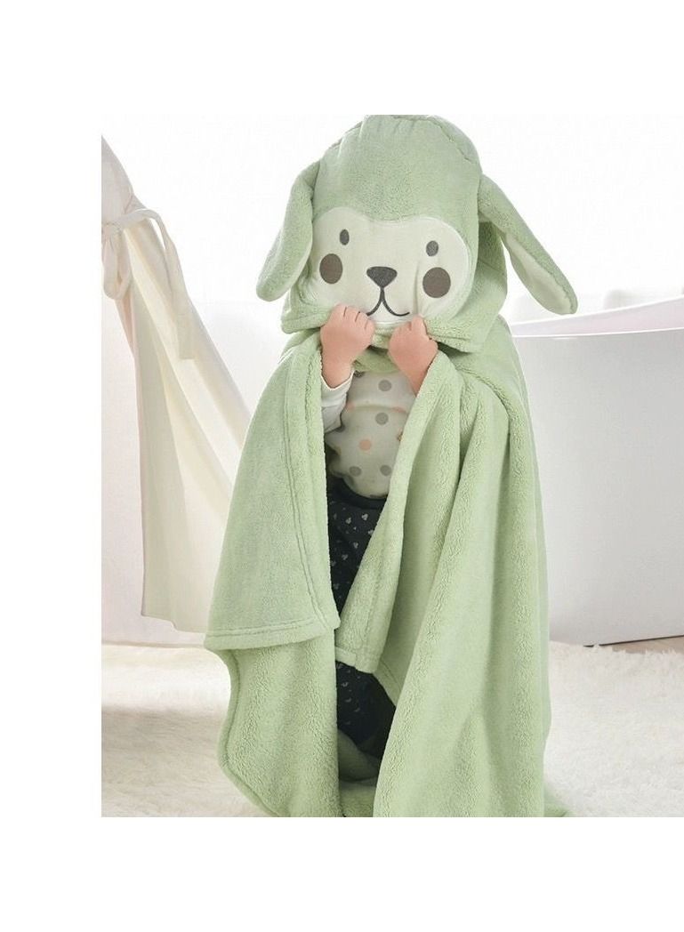 With Hood Coral Fleece Cloaks Bath Towels