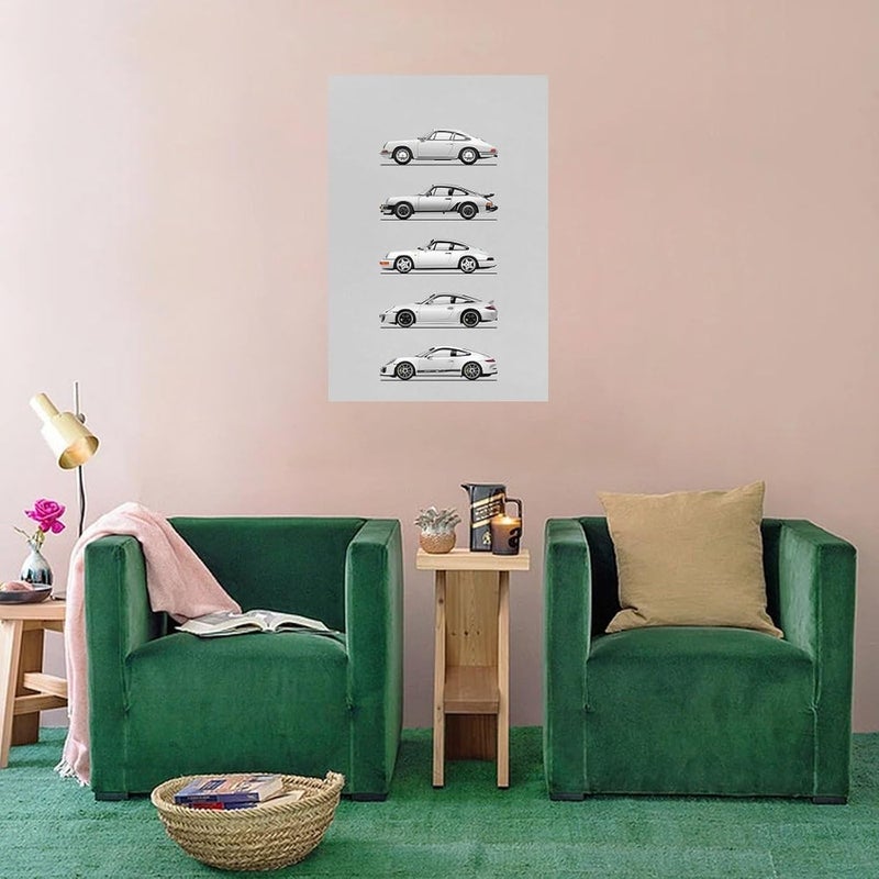 Dujoi 911 GT3RS Vintage Car Poster - Image 4