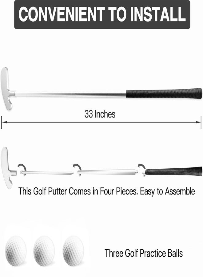 Asyxstar Golf Putter - 33" Two-Way Putter for Left/Right Hand for Men Adults Perfect for Mini Golf & Putting Green Includes 3 Practice Balls - Image 2