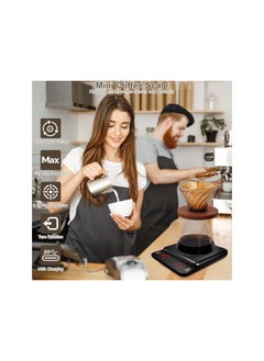 gluckluz Gluckluz Coffee Scale with Timer 3kg/0.1g High Precision Rechargeable Digital Coffee Beans Espresso Food Weighing Scale with Tare Function & LED Display for Kitchen Pour Over  - Image 4