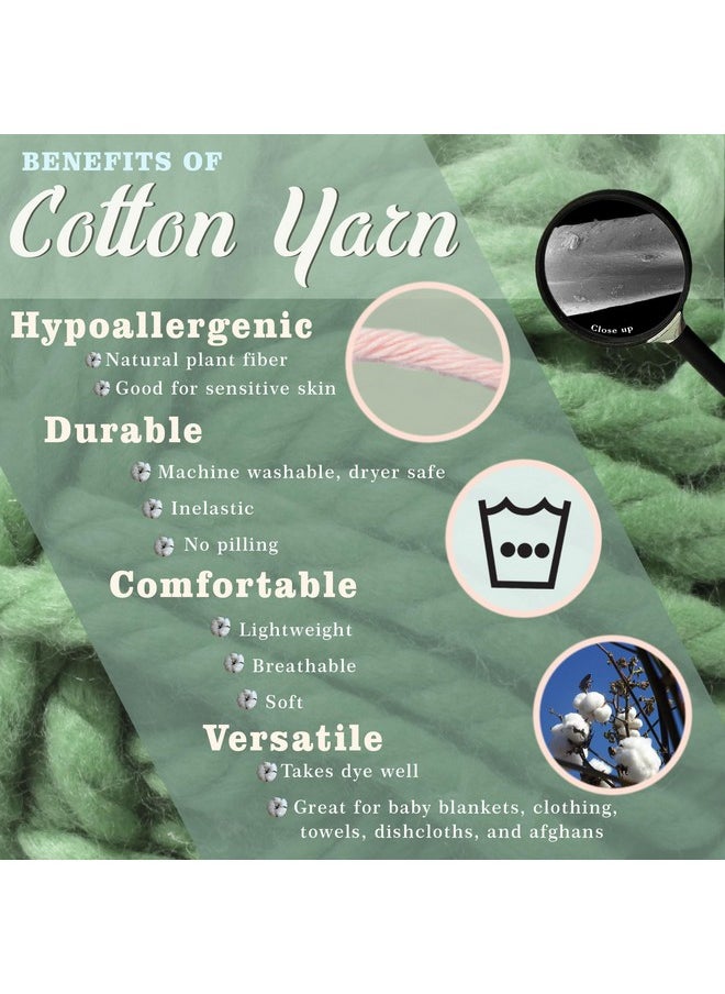BambooMN Cotton Select 100% Cotton Yarn 4 Skein Assorted Color Surprise Package  - Image 5
