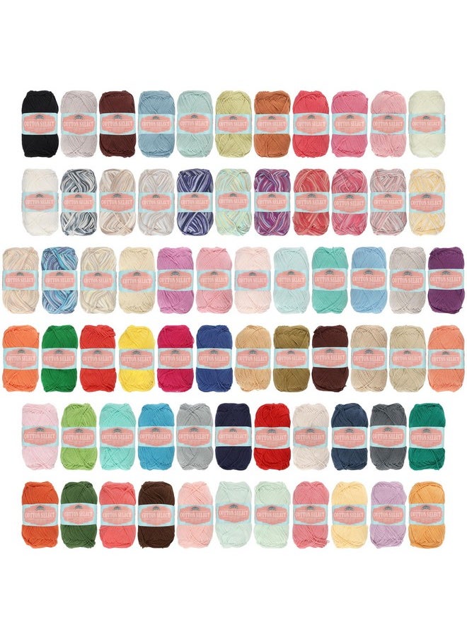 BambooMN Cotton Select 100% Cotton Yarn 4 Skein Assorted Color Surprise Package  - Image 1