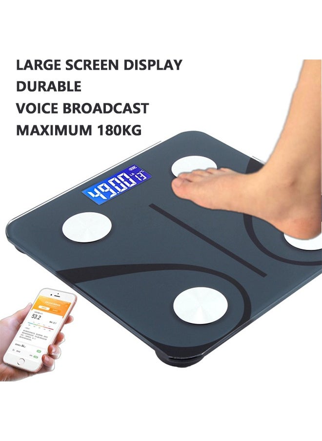 Generic Personal Scale With Phone APP, Digital Bathroom Weight Scale with Wi-Fi, Bluetooth Weighing Scale, 15 Measurements Including Weight, Body Fat, Muscle & Bone Mass, 3D Virtual Body Mod, 50 g/0.1 lb  - Image 2