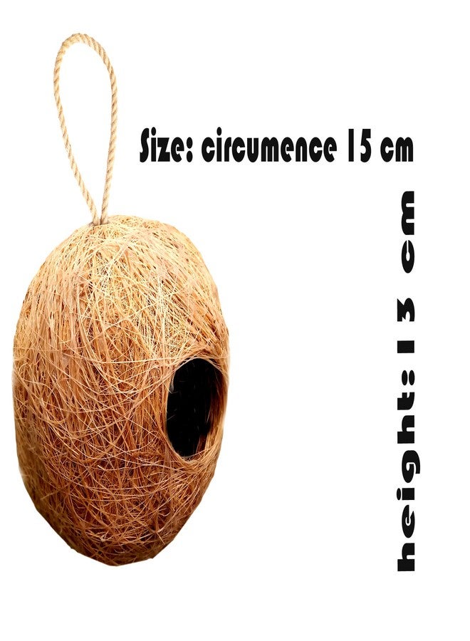 LIVEONCE Apple Bird nest Purely Handmadelove Birds/Sparrow/Small Birds,Material Type -Coir,Color -Brown, Size (H 13 cm,Diameter 15 cm), Pack of 1 - Image 3