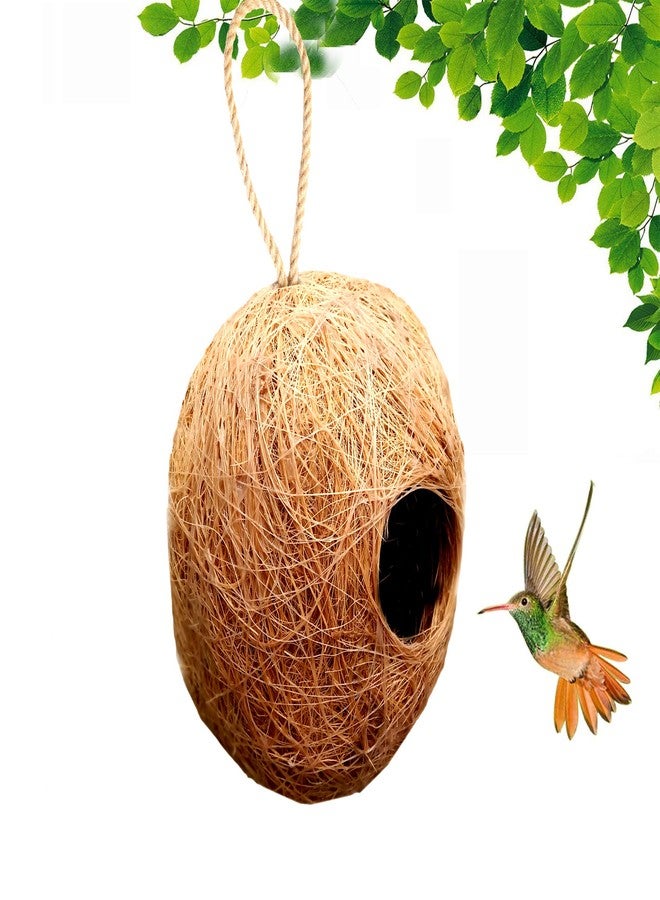 LIVEONCE Apple Bird nest Purely Handmadelove Birds/Sparrow/Small Birds,Material Type -Coir,Color -Brown, Size (H 13 cm,Diameter 15 cm), Pack of 1 - Image 1
