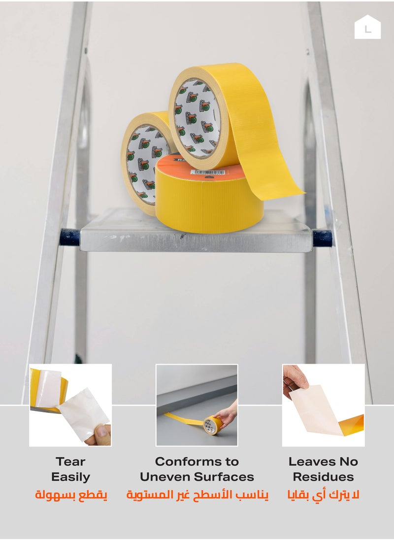 LAWAZIM - Snail Heavy Duty Reflective Marking Tape Yellow | Adhesive Backing for Ductwork, Heavy Duty Duct Tape for Heat Insulation | Pipe Insulation Tape, Heat Resistant Fibreglass Exhaust Duct Tape - Image 1