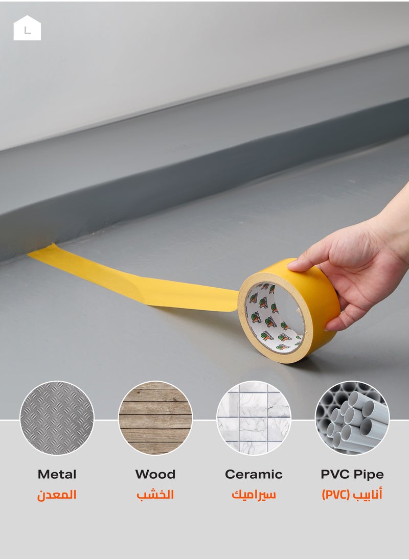 LAWAZIM - Snail Heavy Duty Reflective Marking Tape Yellow | Adhesive Backing for Ductwork, Heavy Duty Duct Tape for Heat Insulation | Pipe Insulation Tape, Heat Resistant Fibreglass Exhaust Duct Tape - Image 1