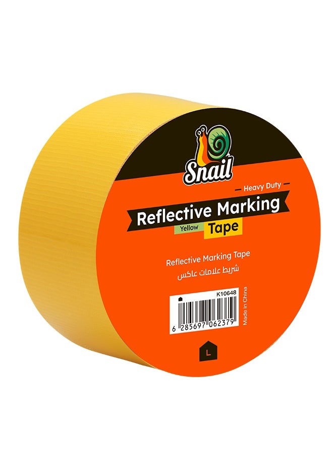 LAWAZIM - Snail Heavy Duty Reflective Marking Tape Yellow | Adhesive Backing for Ductwork, Heavy Duty Duct Tape for Heat Insulation | Pipe Insulation Tape, Heat Resistant Fibreglass Exhaust Duct Tape - Image 1