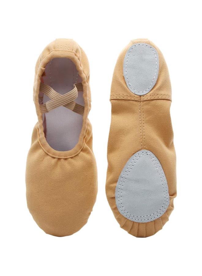 klarako Canvas Ballet Shoes Sole Ballet Slipper Yoga Split Flats Belly Dancing Shoes Gym Shoes Anti Slip Breathable for Women Girl Size 34 - Image 1