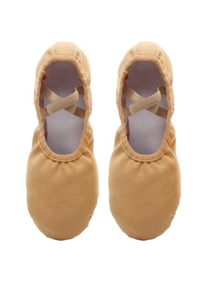 klarako Canvas Ballet Shoes Sole Ballet Slipper Yoga Split Flats Belly Dancing Shoes Gym Shoes Anti Slip Breathable for Women Girl Size 34 - Image 2