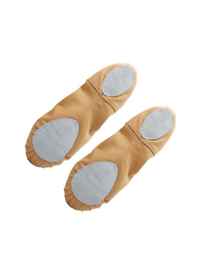 klarako Canvas Ballet Shoes Sole Ballet Slipper Yoga Split Flats Belly Dancing Shoes Gym Shoes Anti Slip Breathable for Women Girl Size 34 - Image 4