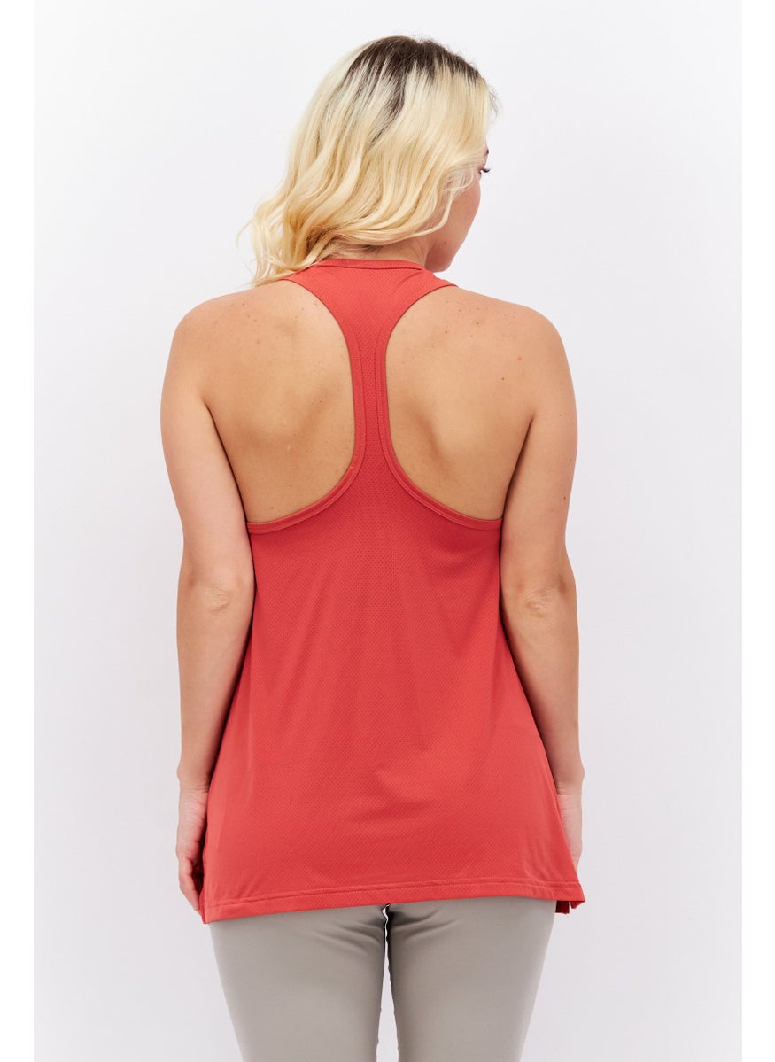 Reebok Women Sportswear Fit Sleeveless Training Top, Red  - Image 2