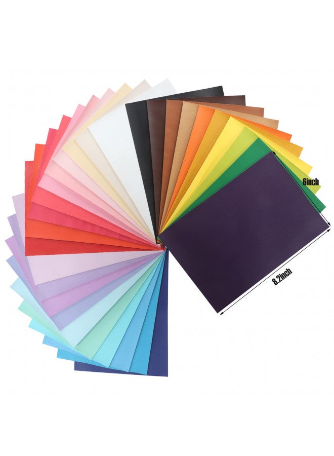 CDY CDY Smooth Faux Leather Sheets : 30Pcs/Set 8.2" x 6"Pastel Colors Leather Fabric Sheets Suitable for Making Bows, Leather Earrings, Hair Accessories DIY Projects (Smooth 30Pcs)  - Image 1