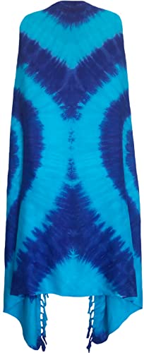 GENESIS Sarong Wrap From Bali Your Choice of Design Beach Cover Up (Tye Dye Blue) - Image 2