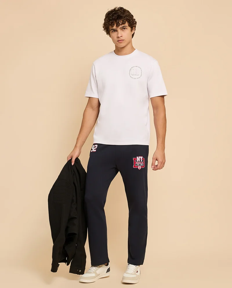 R&B Appliqued Joggers with Drawstring Waist