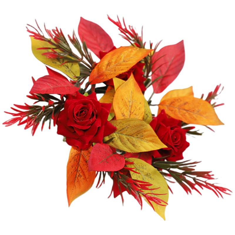 Front Door Hanging Wreath Rose Wreath Hanging Decor Decorative Wreath Pendant - Image 1