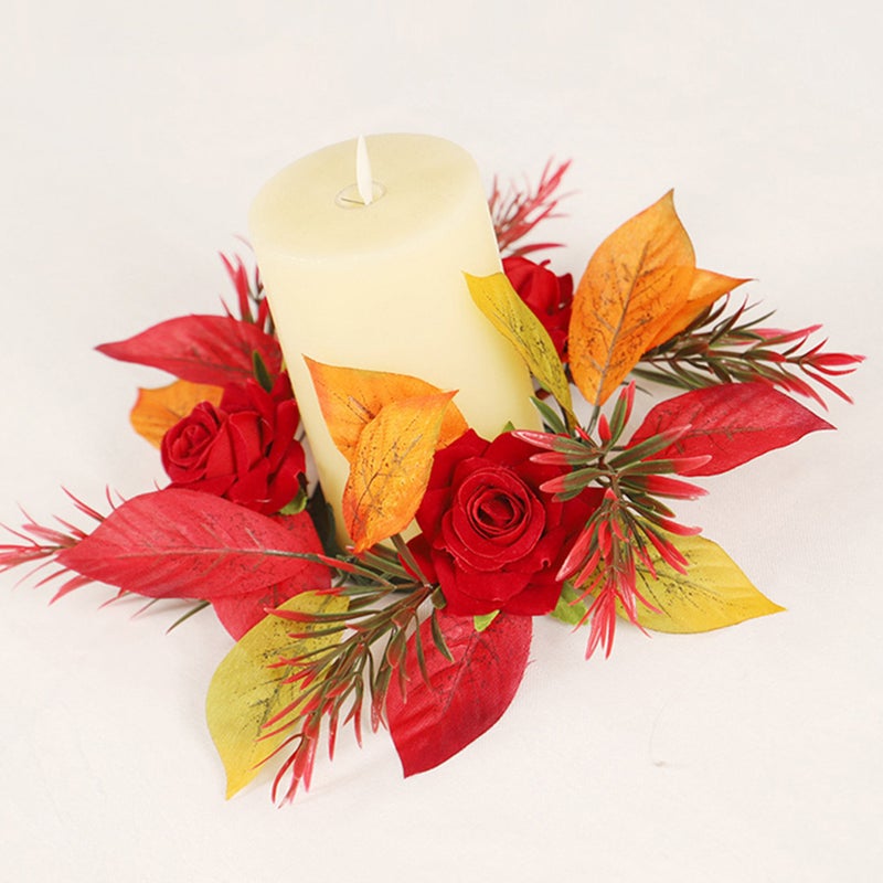 Front Door Hanging Wreath Rose Wreath Hanging Decor Decorative Wreath Pendant - Image 5