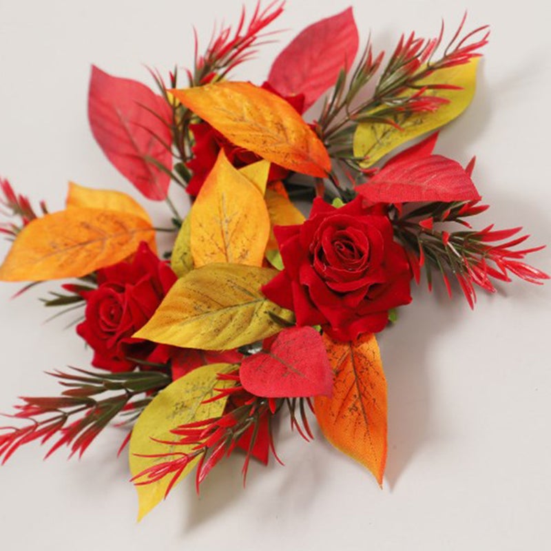 Front Door Hanging Wreath Rose Wreath Hanging Decor Decorative Wreath Pendant - Image 4