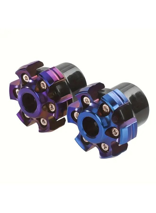 Blue Universal CNC Aluminum Alloy Motorcycle Fork Protectors Set of 2 for Safety - Image 2