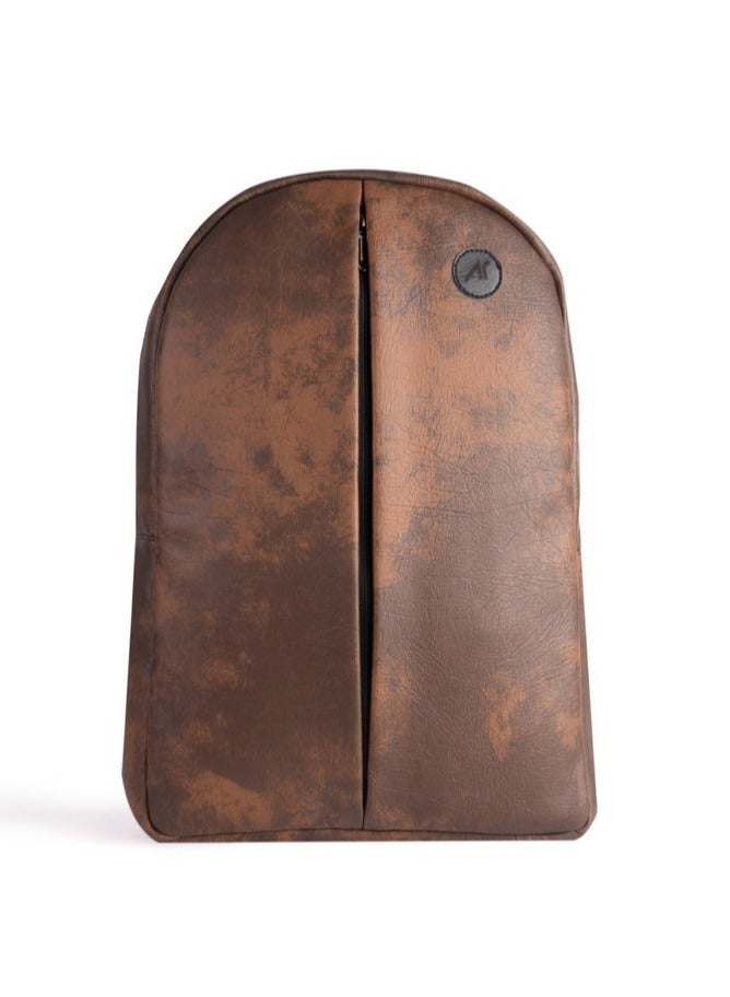 Ar supply Ar Back Slim by Arij Bags | Laptop Backpack, Slim Design, Dedicated Laptop Compartment, Outer Pockets, Work, University and Daily Use (42 × 27 × 9 cm) (Brown) - Image 1