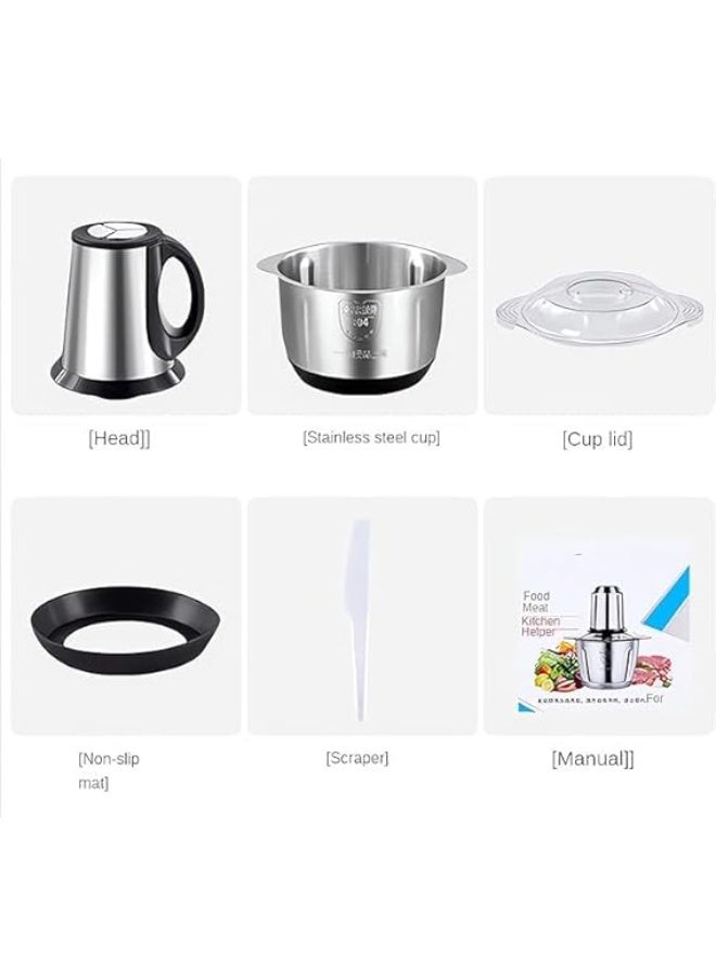 DENX Multi-Function Meat Grinder, 5L Capacity, 850W, Stainless Steel, 5 Blades, Model DX3202 - Image 2