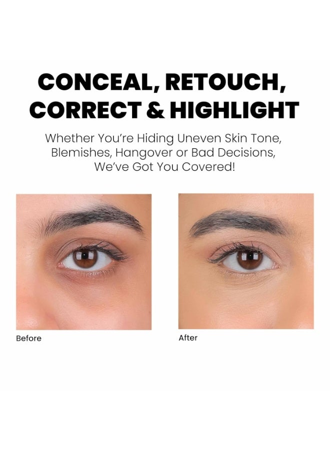 LAMIOR Luminous Retouch Concealer, Mint Chip - 6ml, Full Coverage, Long Wear, Blendable, Feather-Light, Hydrating, Luminous Finish, Sweat-Resistant, Vegan Formula for All-Day Radiance soft matte - Image 2