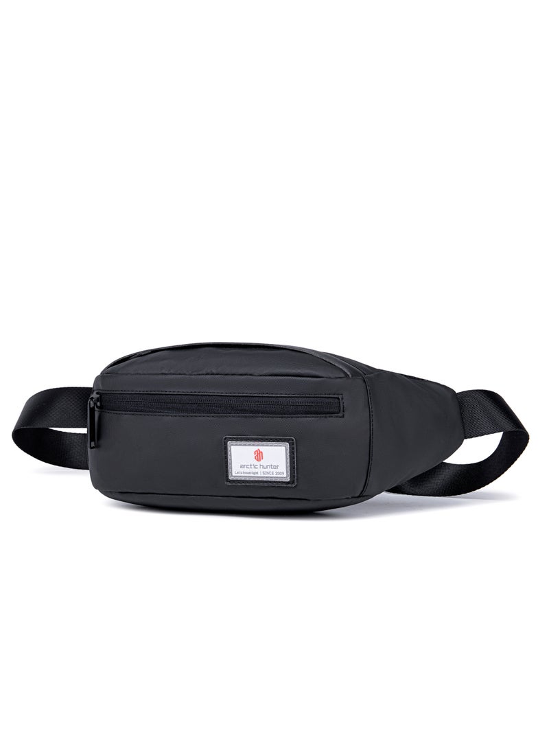 ARCTIC HUNTER Casual Lightweight Belt Bag Waterproof Money and Phone Waist Bag Dual Pocket Black YB14001  - Image 1