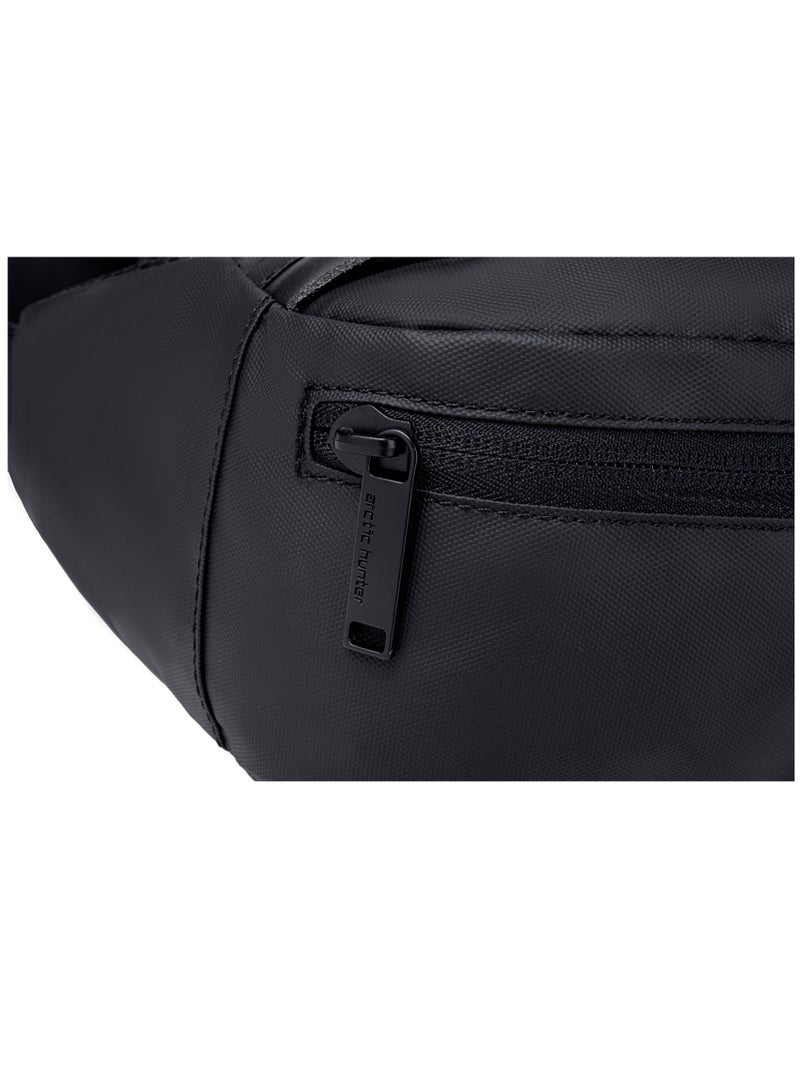 ARCTIC HUNTER Casual Lightweight Belt Bag Waterproof Money and Phone Waist Bag Dual Pocket Black YB14001  - Image 5