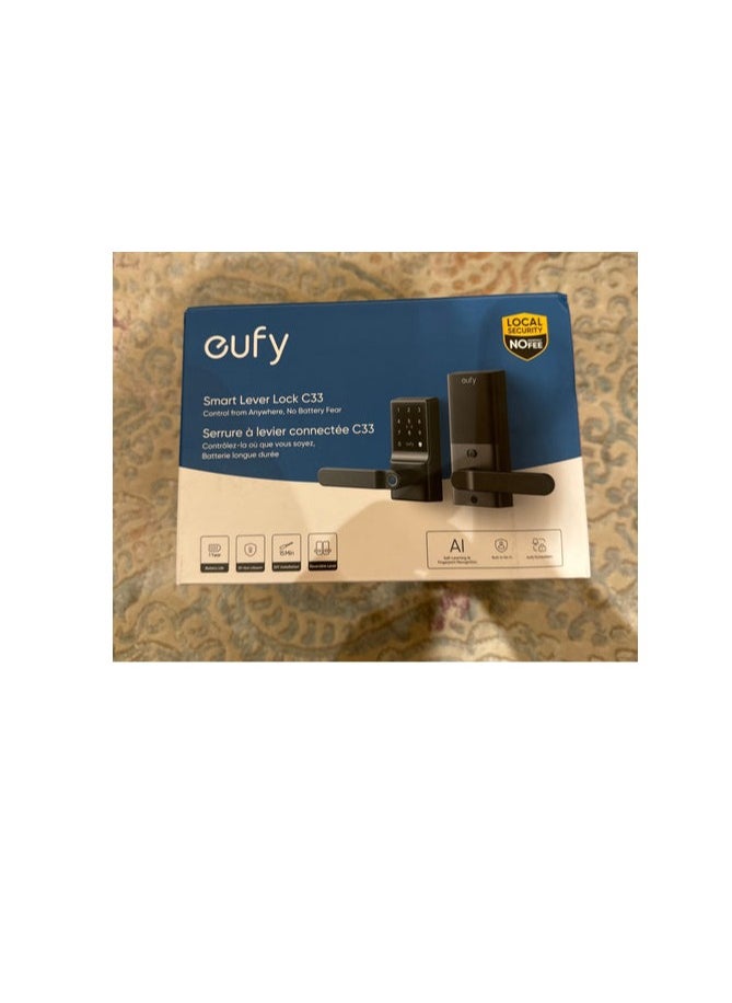 eufy Smart Lock C33, Fingerprint Keyless Door Lock With Handle, Built-In Wi-Fi, App Remote Control, Biometric Door Knob For Entry Door, Auto Lock, Ip53 Waterproof  - Image 2