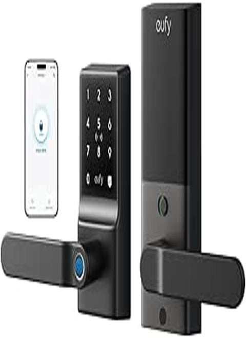 Smart Lock C33, Fingerprint Keyless Door Lock With Handle, Built-In Wi-Fi, App Remote Control, Biometric Door Knob For Entry Door, Auto Lock, Ip53 Waterproof