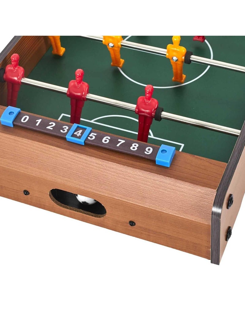 Toy Box Wooden Football Table Soccer Game Set 51x32cm - Image 2